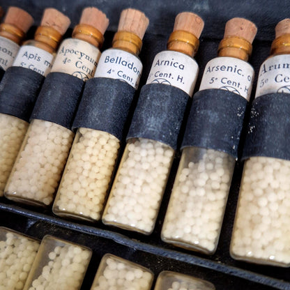coffret granules anciens homeopathie