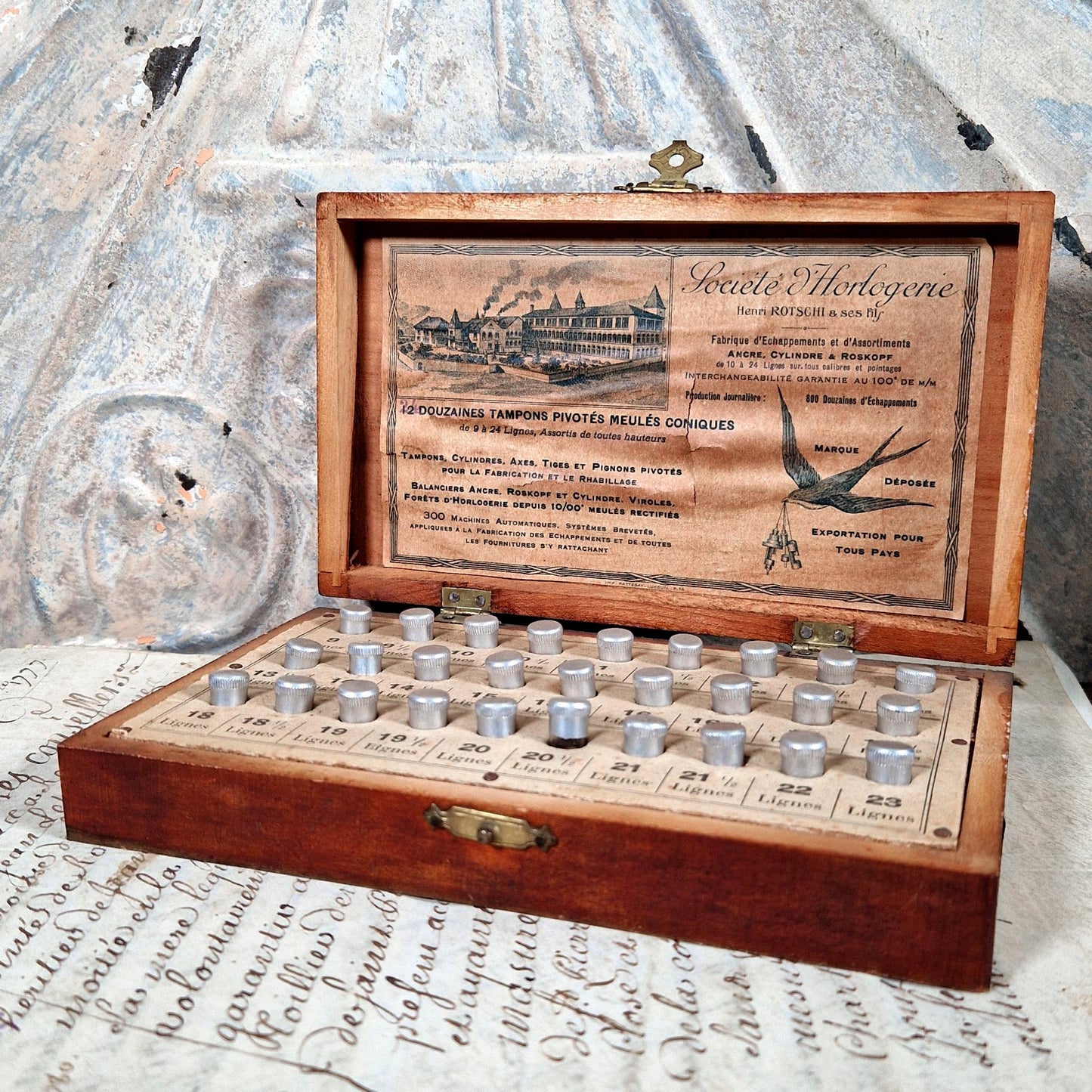 coffret horloger tampons pivotés rotschi