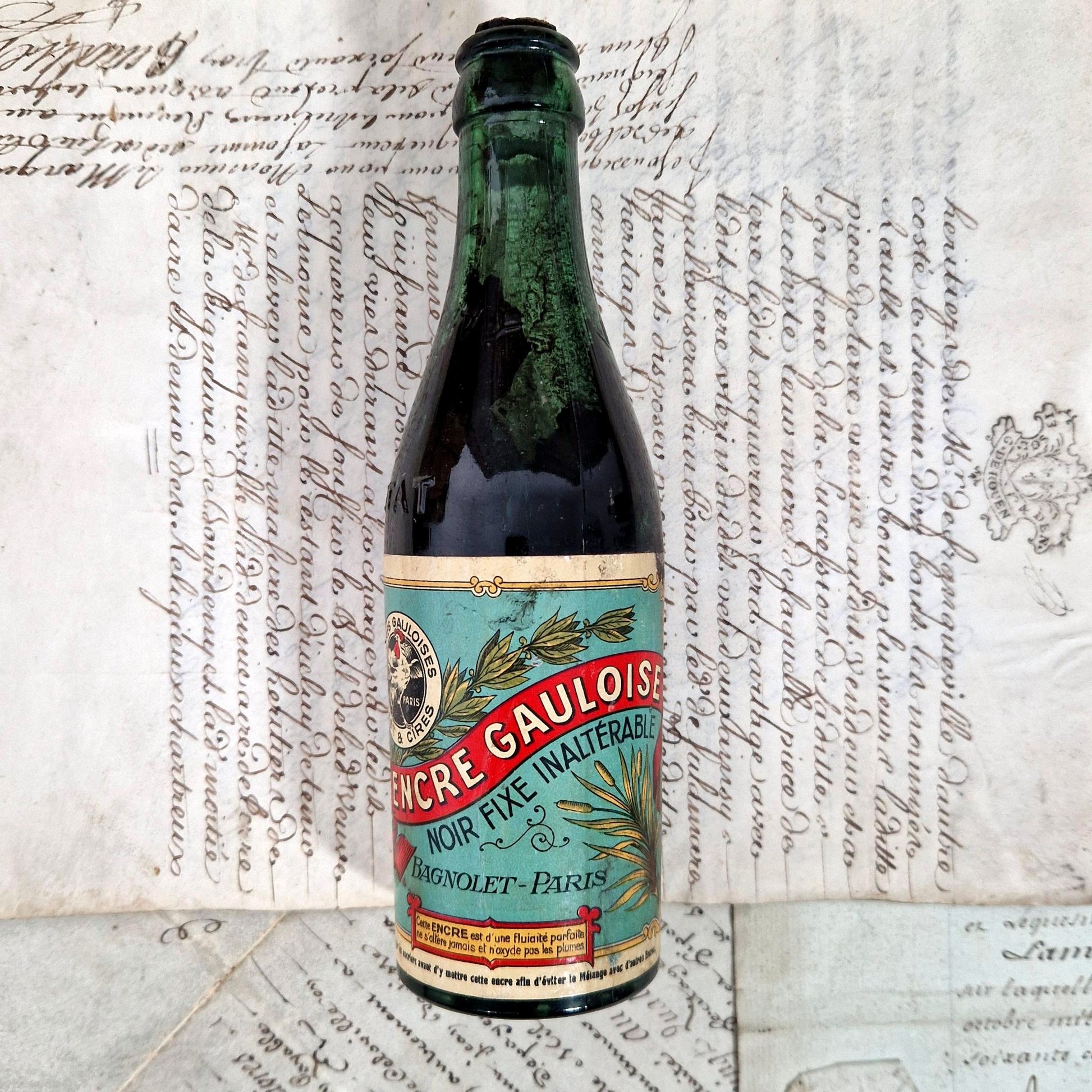 collectible french ink bottle gauloise