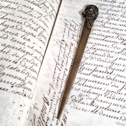 coupe papier bronze frecourt art nouveau