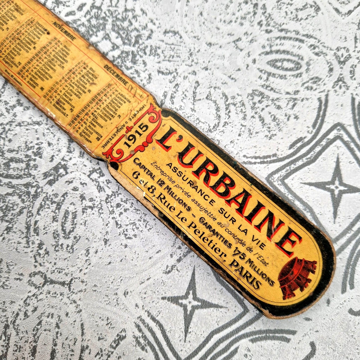 coupe-papier urbaine publicité ancienne