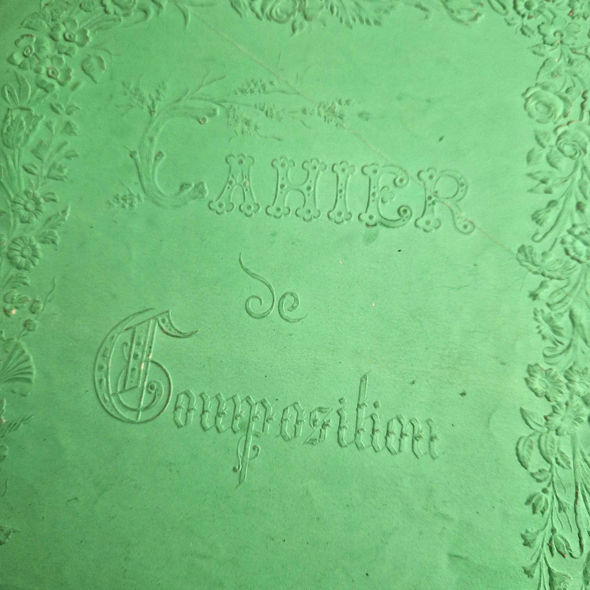 couverture gaufrée cahier scolaire 1880