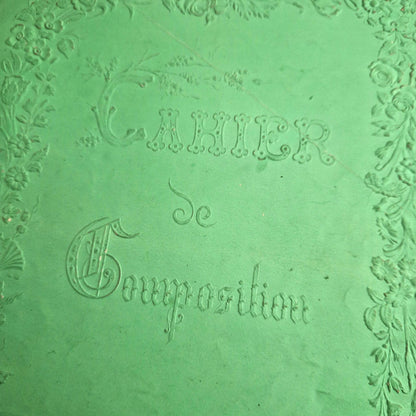 couverture gaufrée cahier scolaire 1880