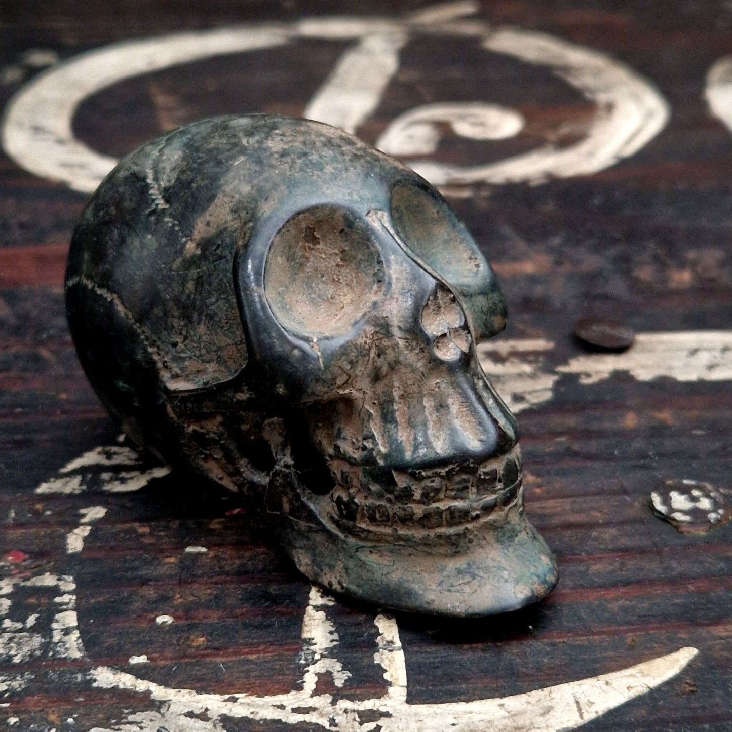 crane bronze patine ancien