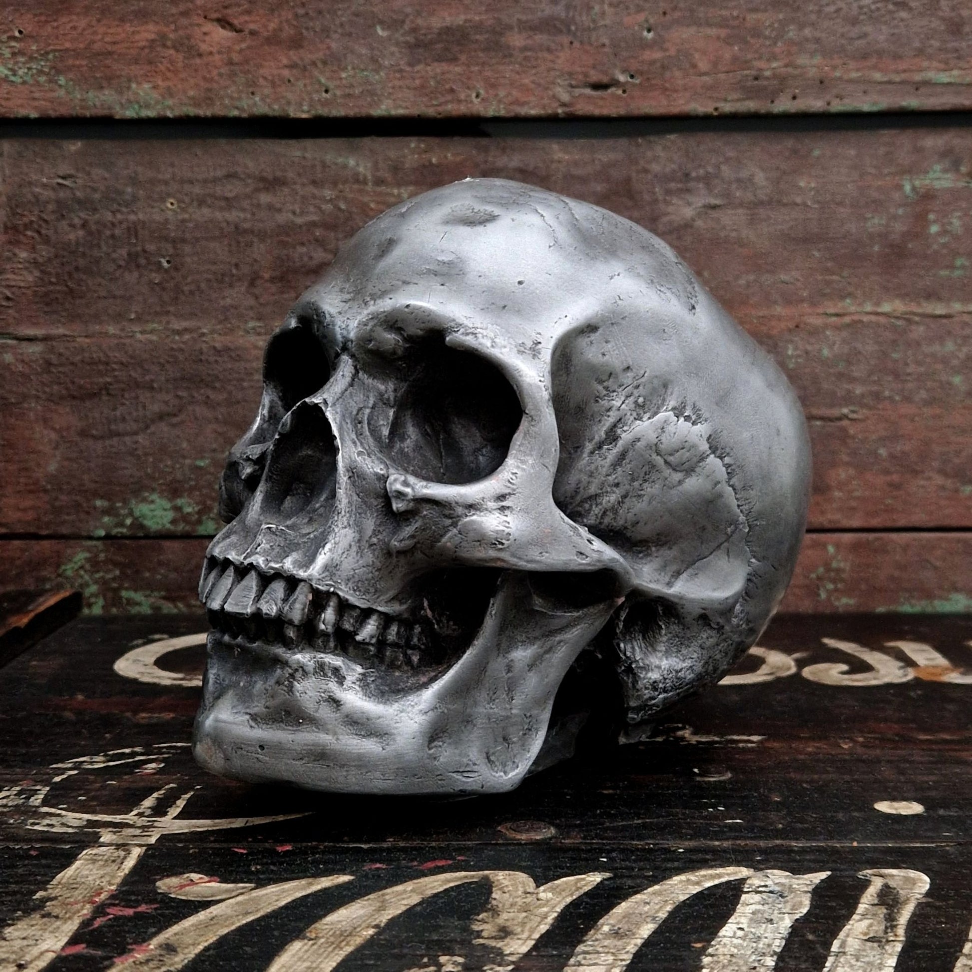 crane étain patiné skullt royan