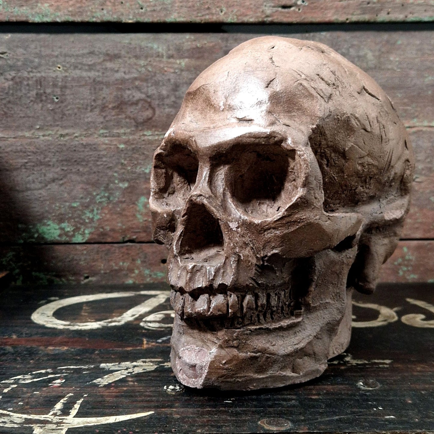 crane terre cuite décoratif