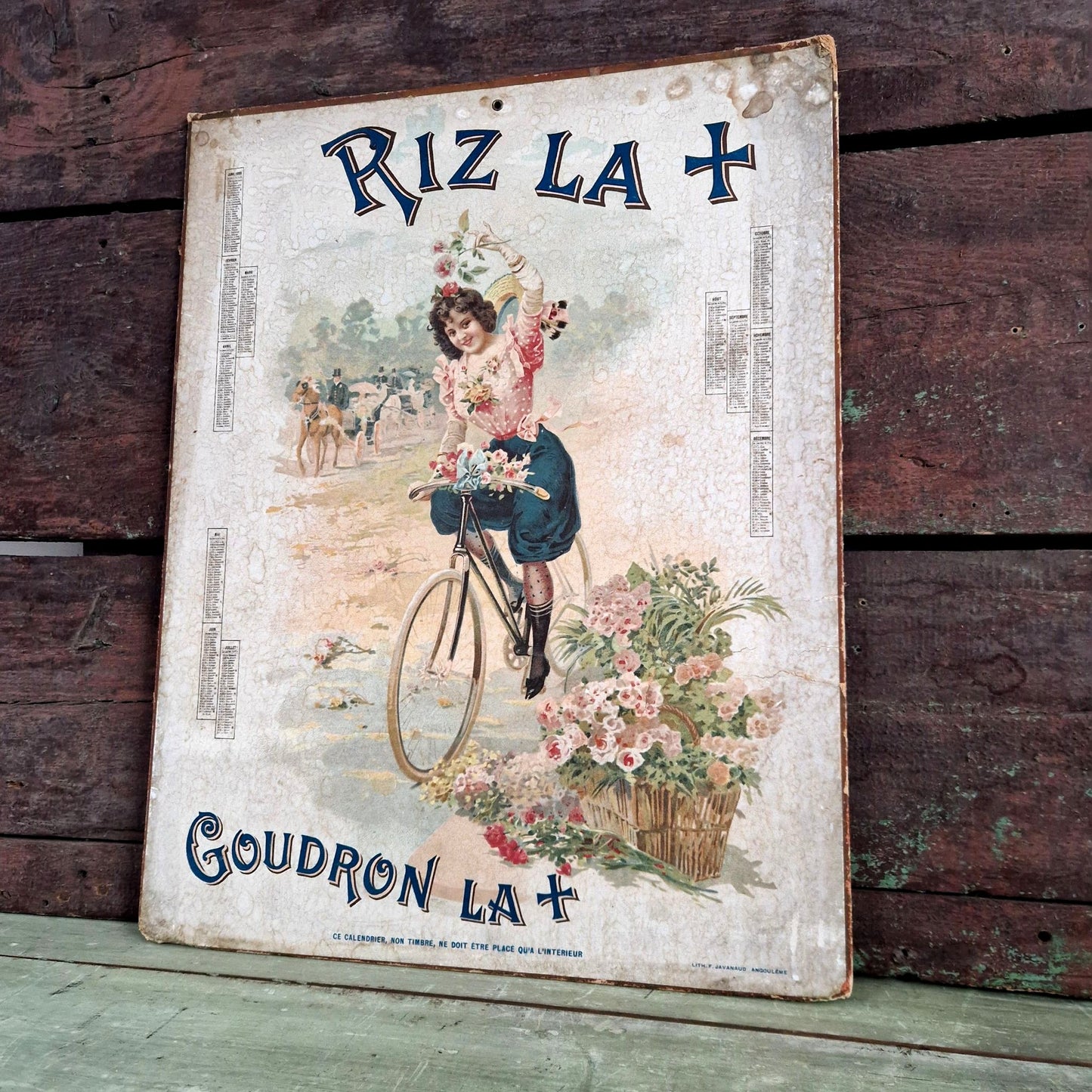 cycliste affiche art nouveau rizla