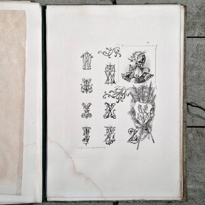 decorative monogram designs 19th century