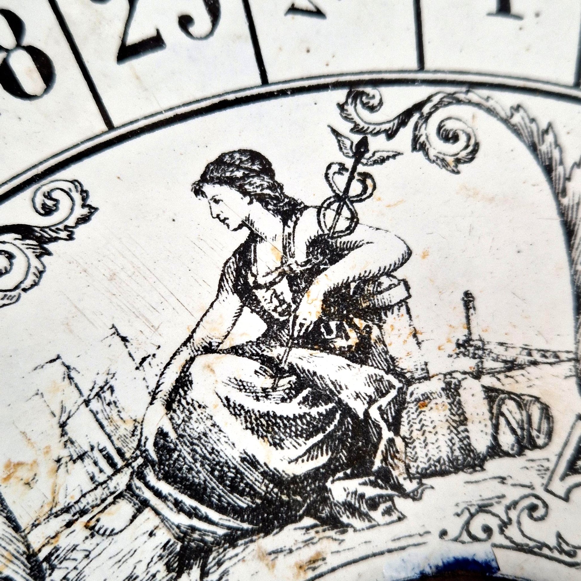 disque metal emaille automate 1900