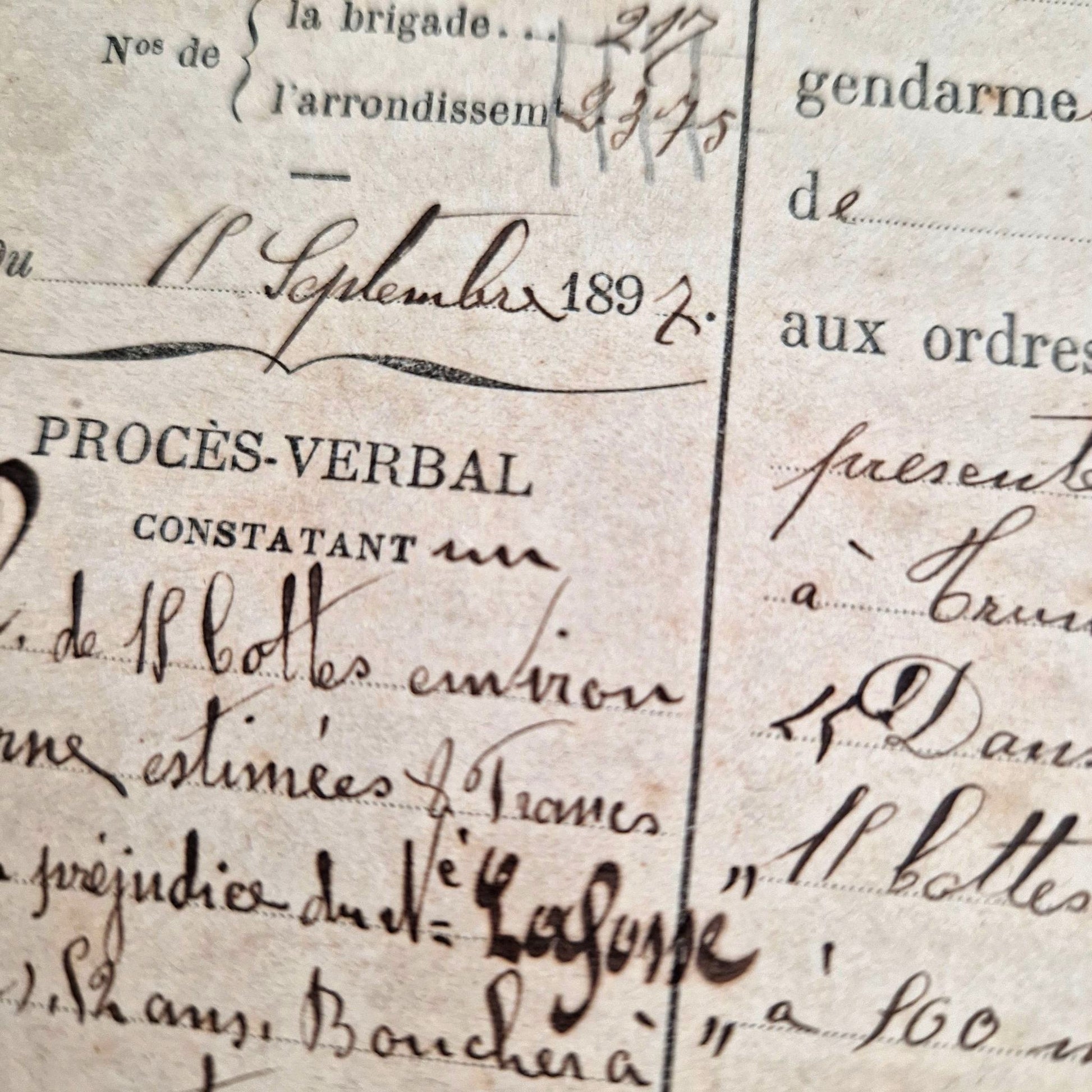document ancien vol luzerne orne