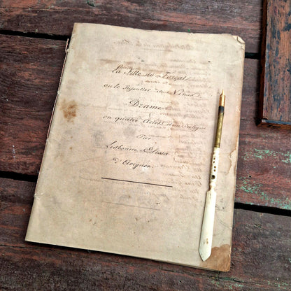 document manuscrit theatre XIXe siecle