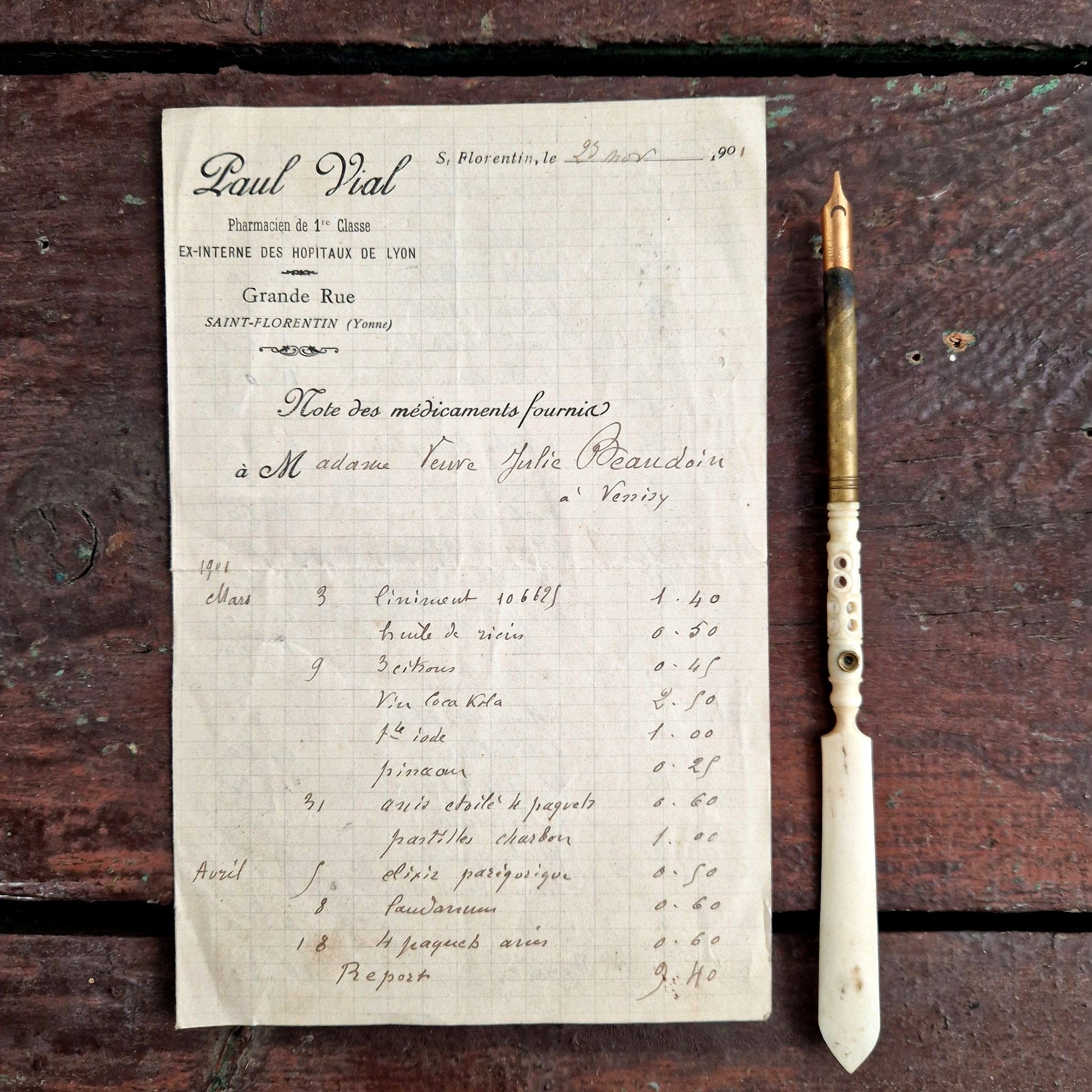 document médical anciens remedes 1901