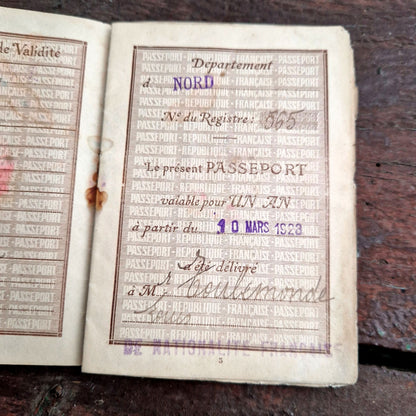 document de voyage orient annees 20