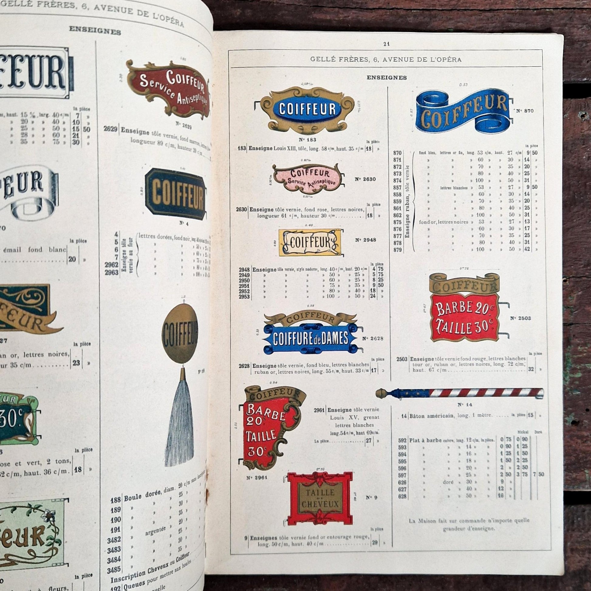 early 1900s hairdressing equipment book