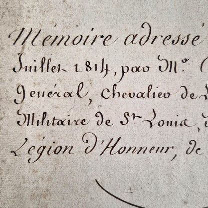 early 19th century french manuscript