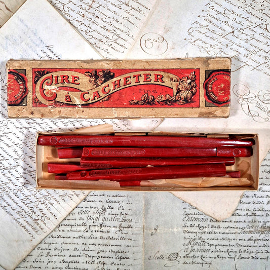 early 20th century sealing wax box