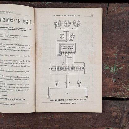Ancien catalogue illustré « Lumière électrique - Piles Radiguet » - Vers 1890