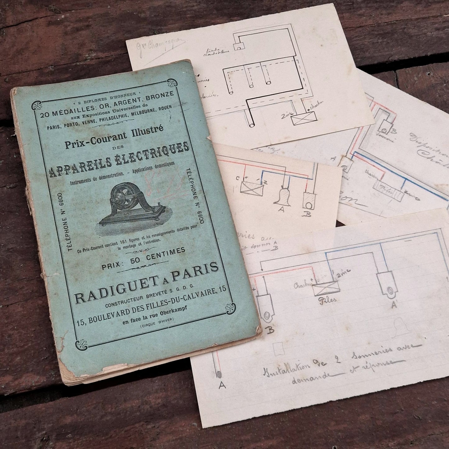 Rare catalogue illustré « Appareils électriques » - Radiguet - 1888