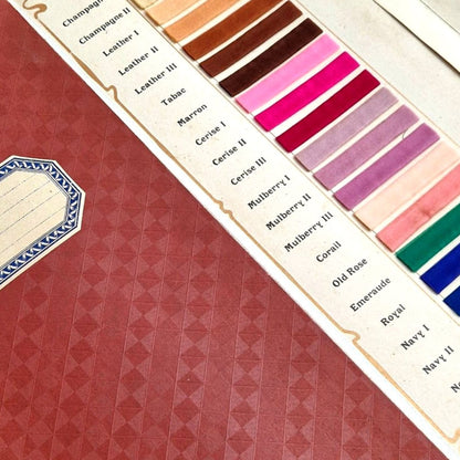 echantillonnier tissus soyeux ancien 1906