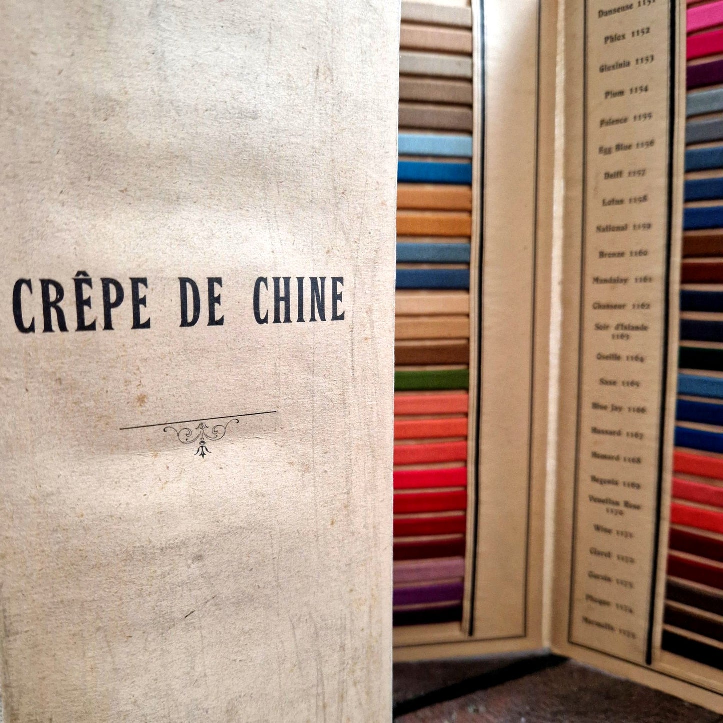 echantillons soie teintes crepe de chine