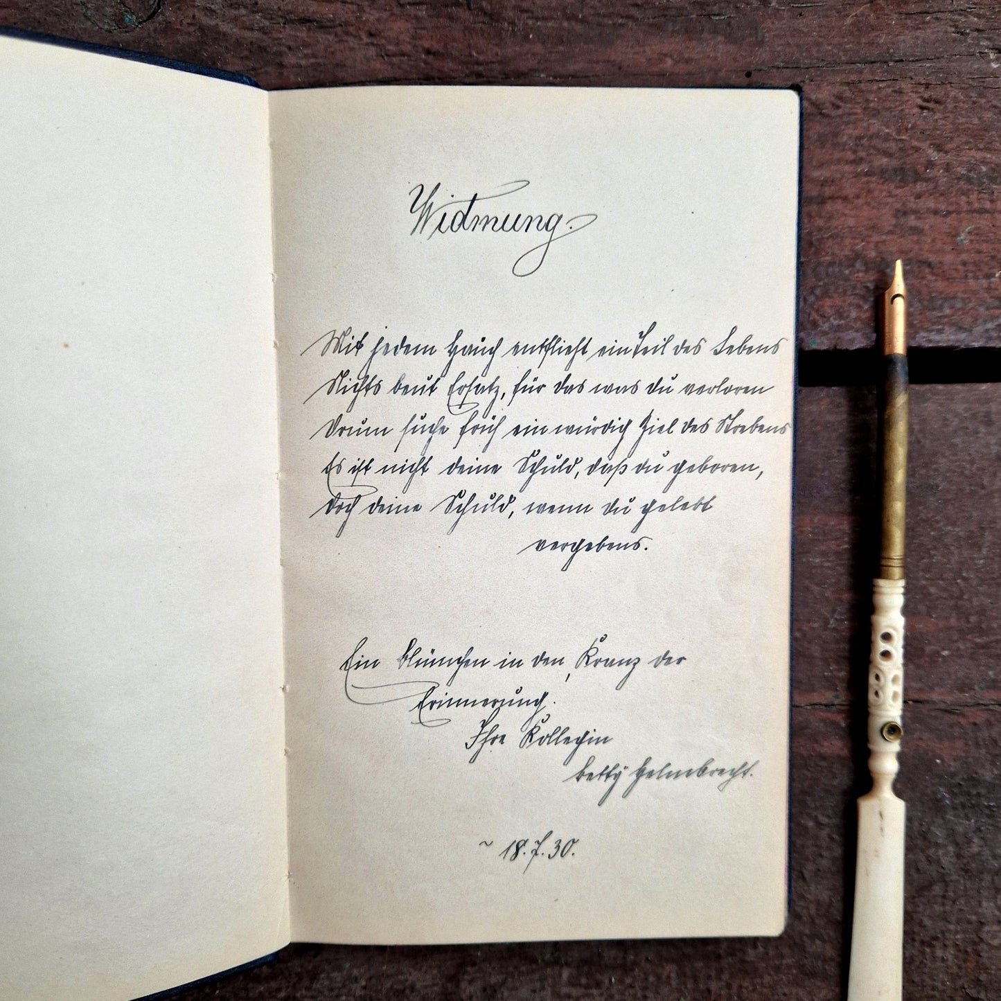 ecriture allemande poeme cahier souvenir