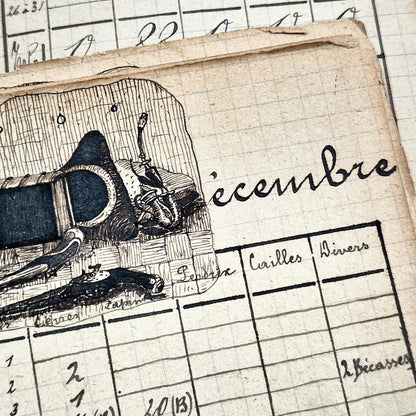 ecriture cursive livrets de chasse 1890