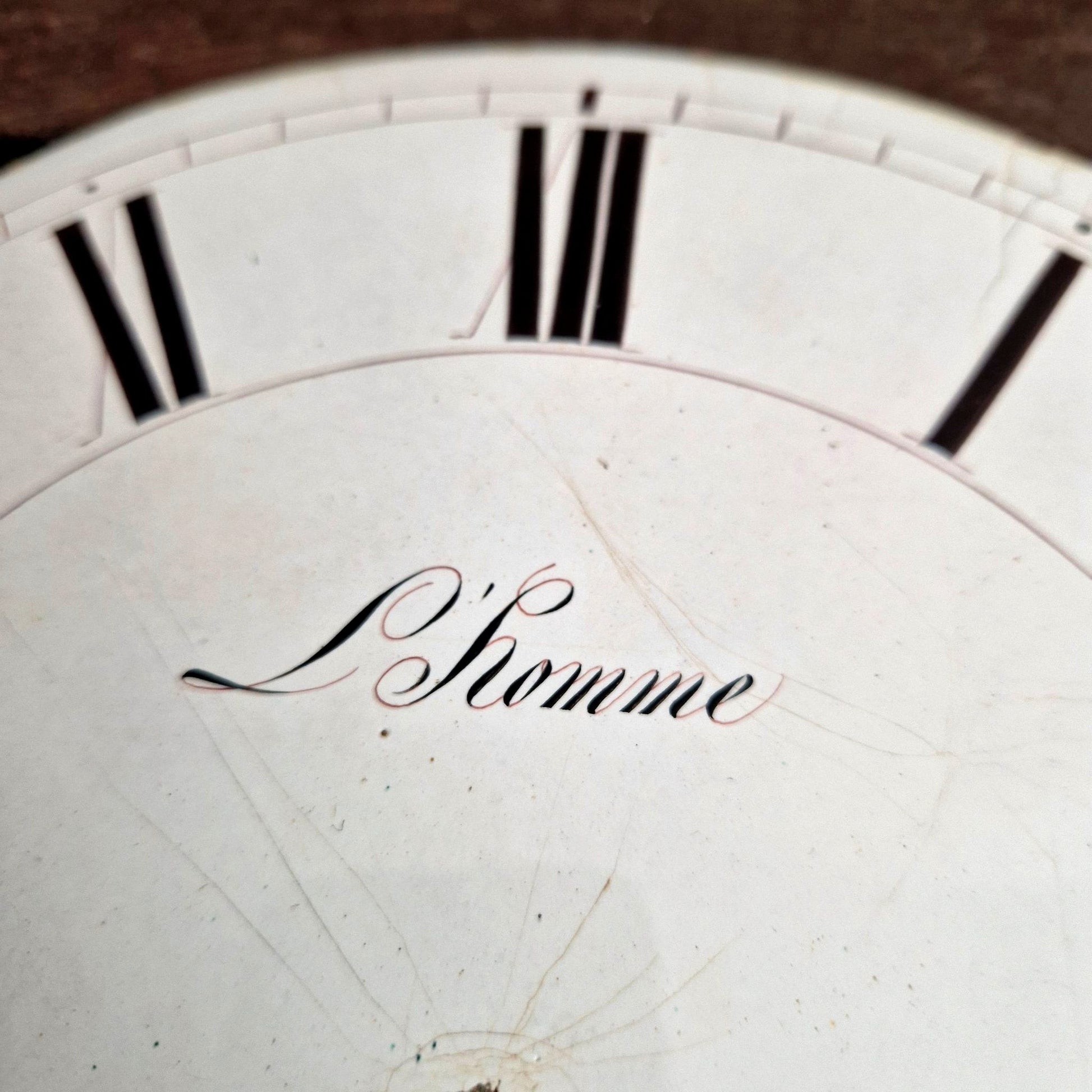 enamel clock dial l'homme brioude