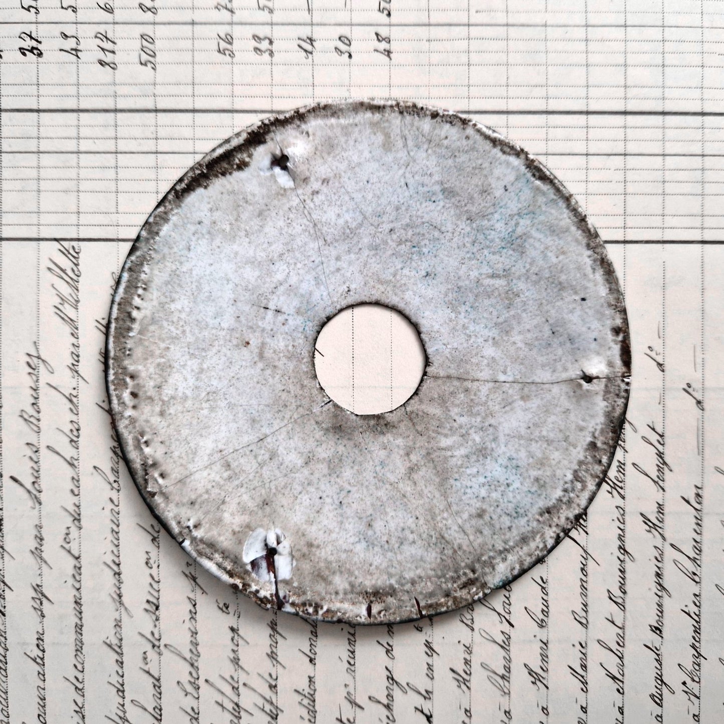 enamel clock dial small vintage