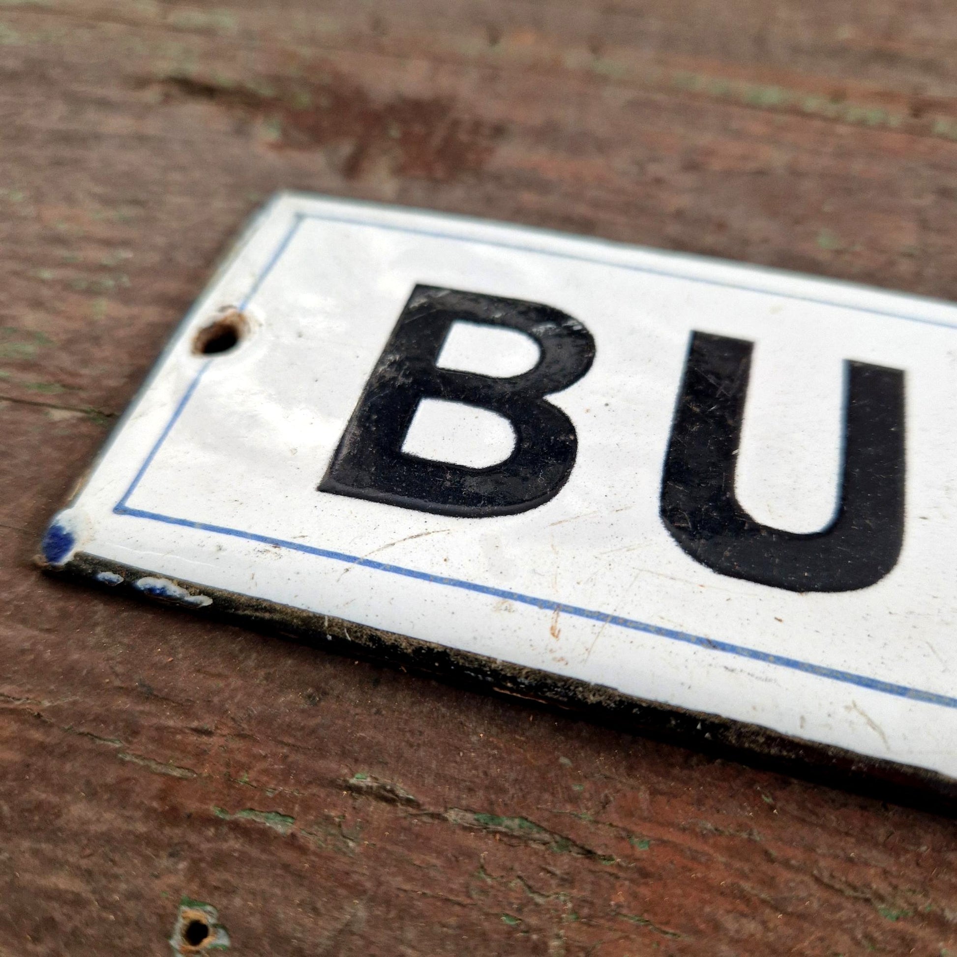 enamel sign office vintage