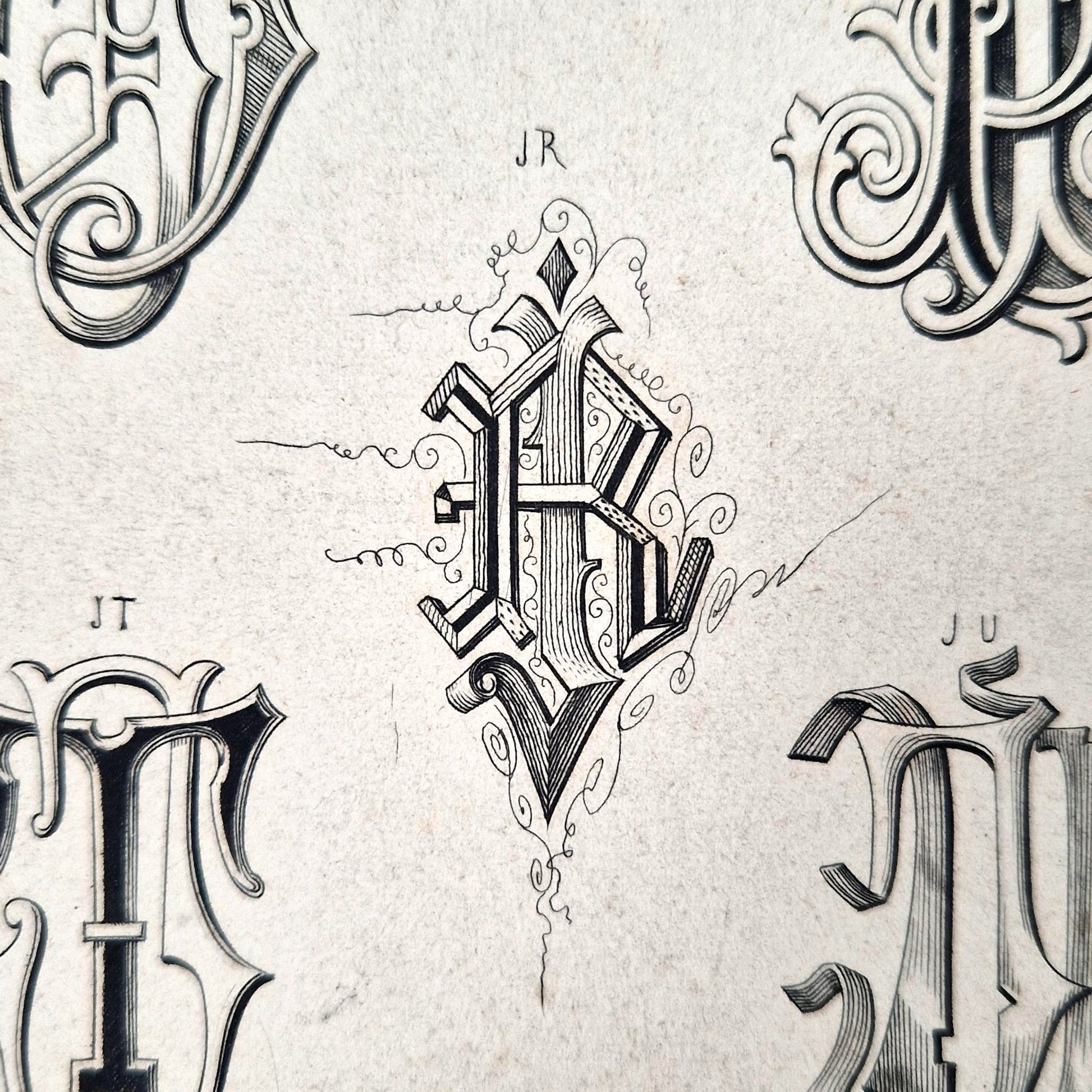 engraved monogram artwork