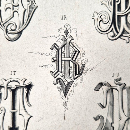 engraved monogram artwork