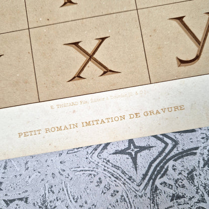 engraved typography roman sample 1900