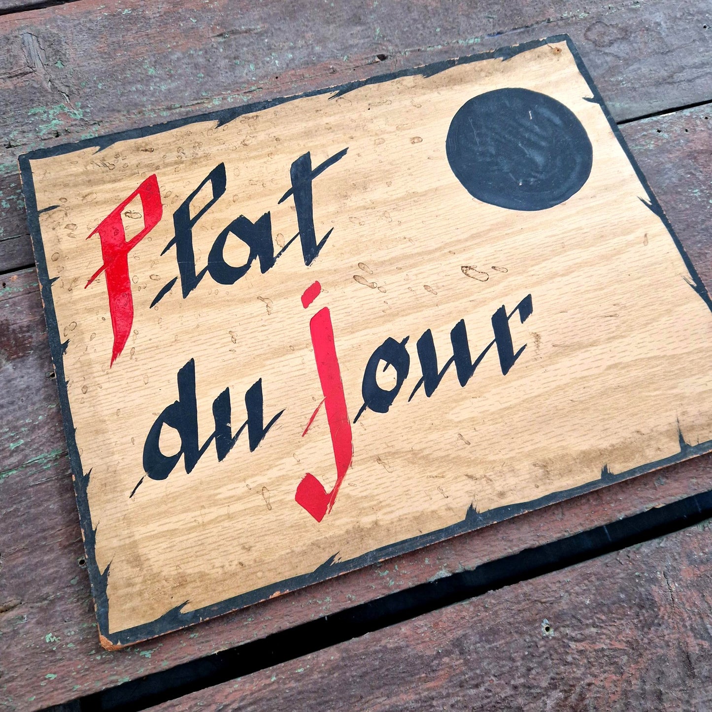 enseigne bistrot plat du jour vintage