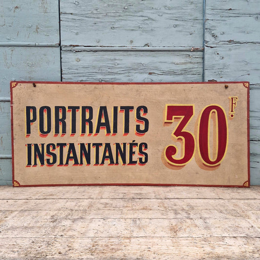 enseigne bois peint photographe