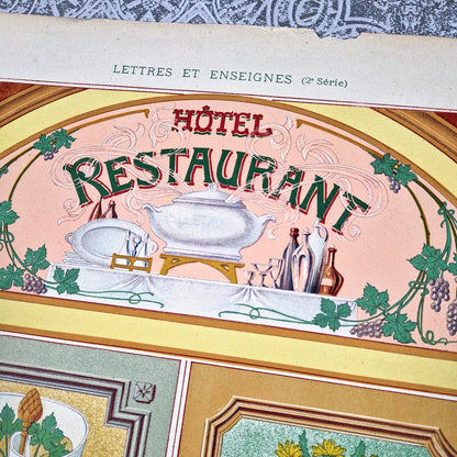 enseigne commerciale ancienne restaurant