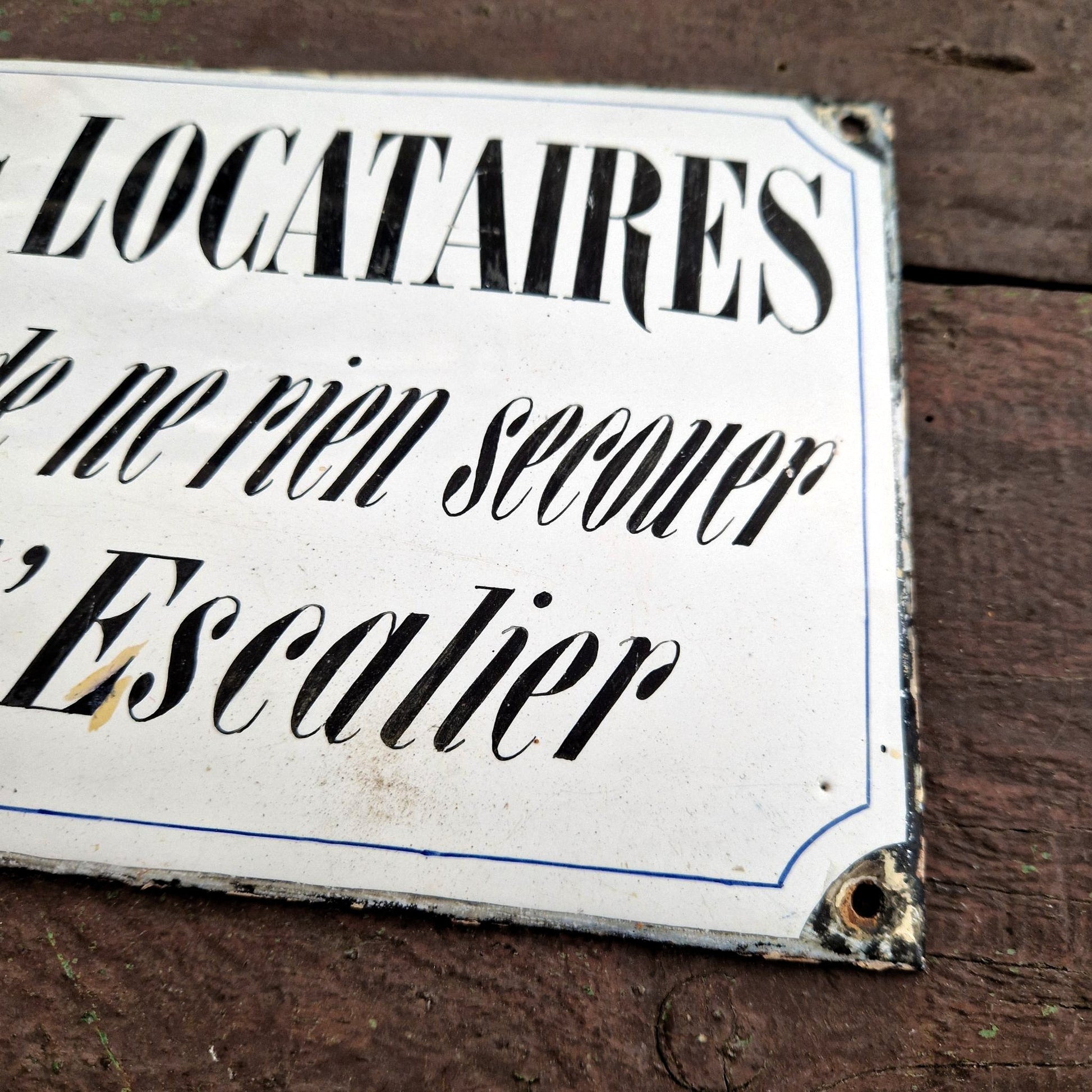 enseigne emaillee reglement interieur