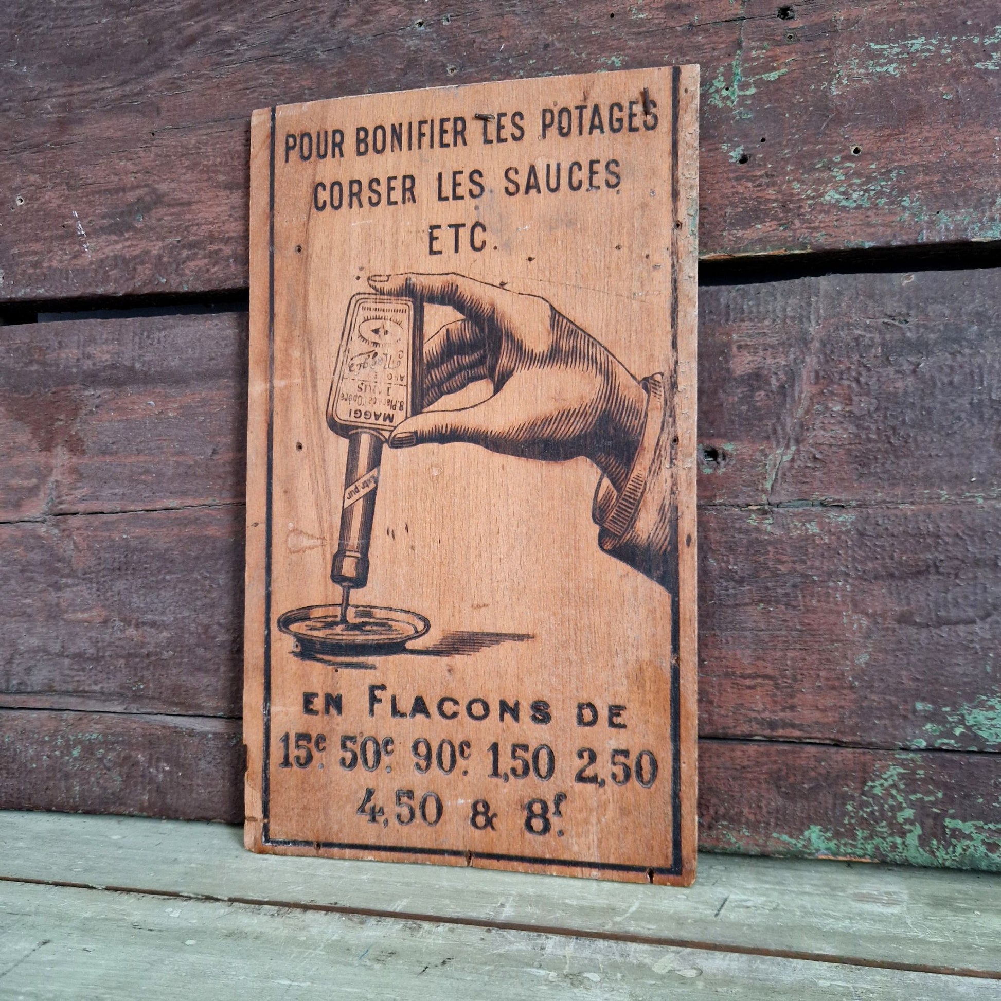 enseigne epicerie ancienne bois