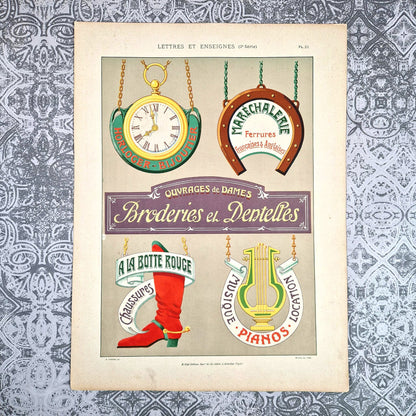 enseigne horloger broderies vial