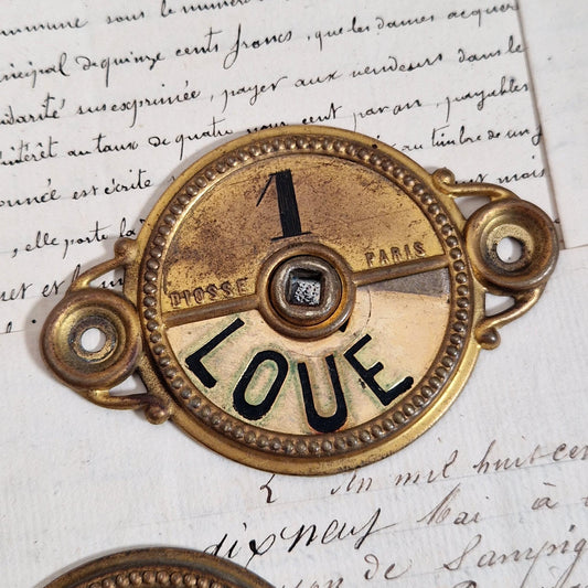 enseigne numerotee hotel xixe