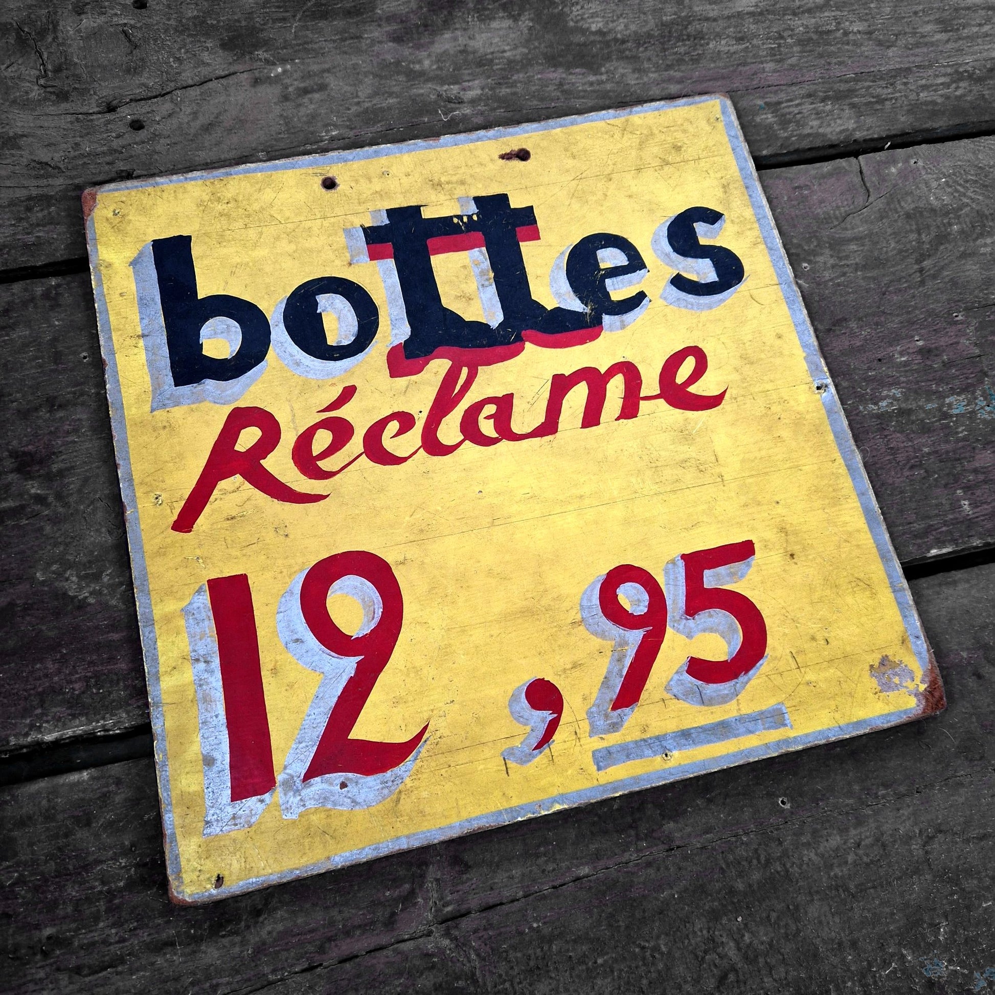 enseigne peinte réclame ancienne