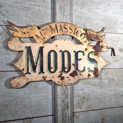 enseigne tole peinte main mme massicot