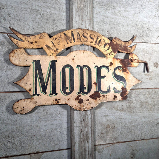 enseigne tole peinte main mme massicot