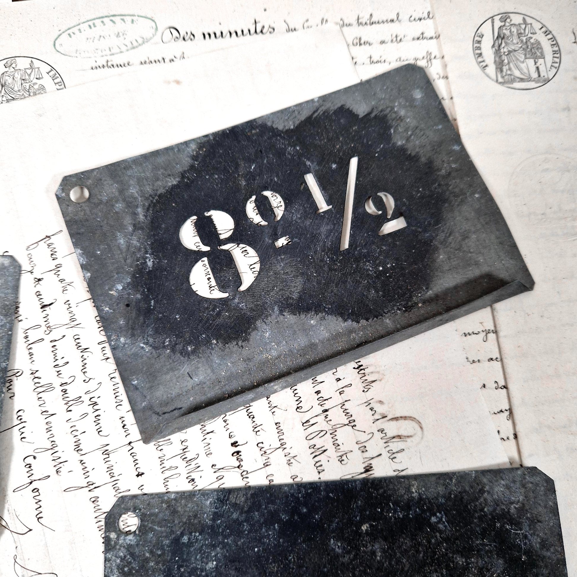 ensemble pochoirs industriels debut xxe