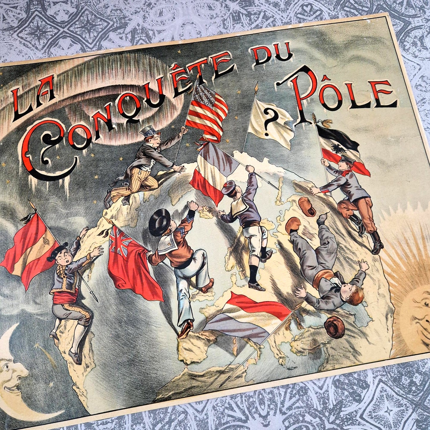 etiquette coffret jeu la conquete du pole 1900