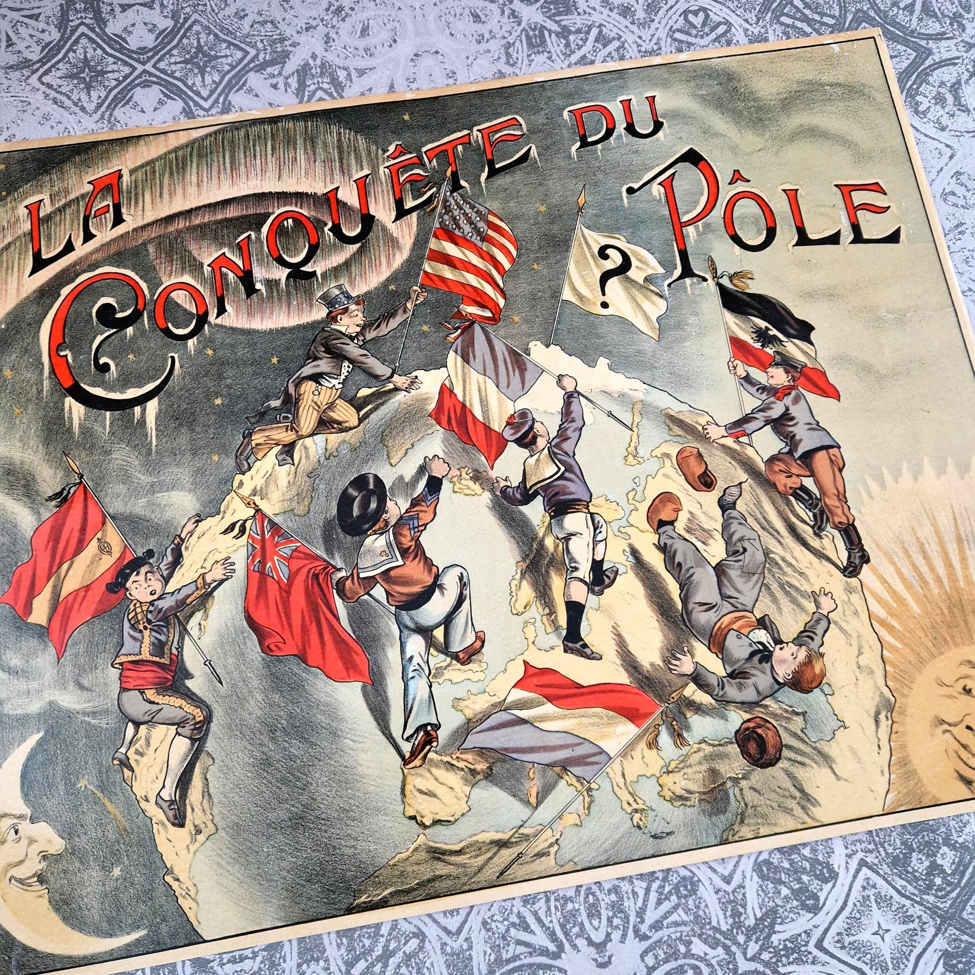 etiquette coffret jeu la conquete du pole 1900