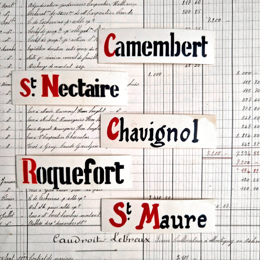 etiquette fromagerie vintage camembert