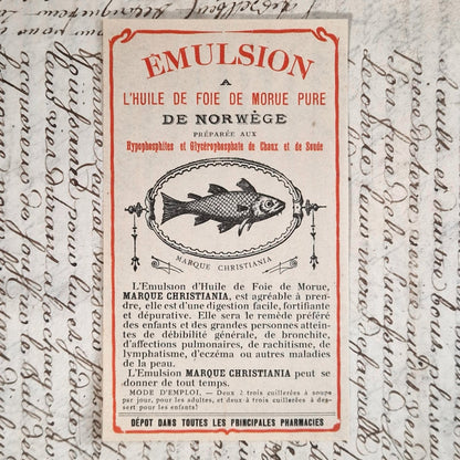Ancienne étiquette « Huile de Foie de Morue Pure »