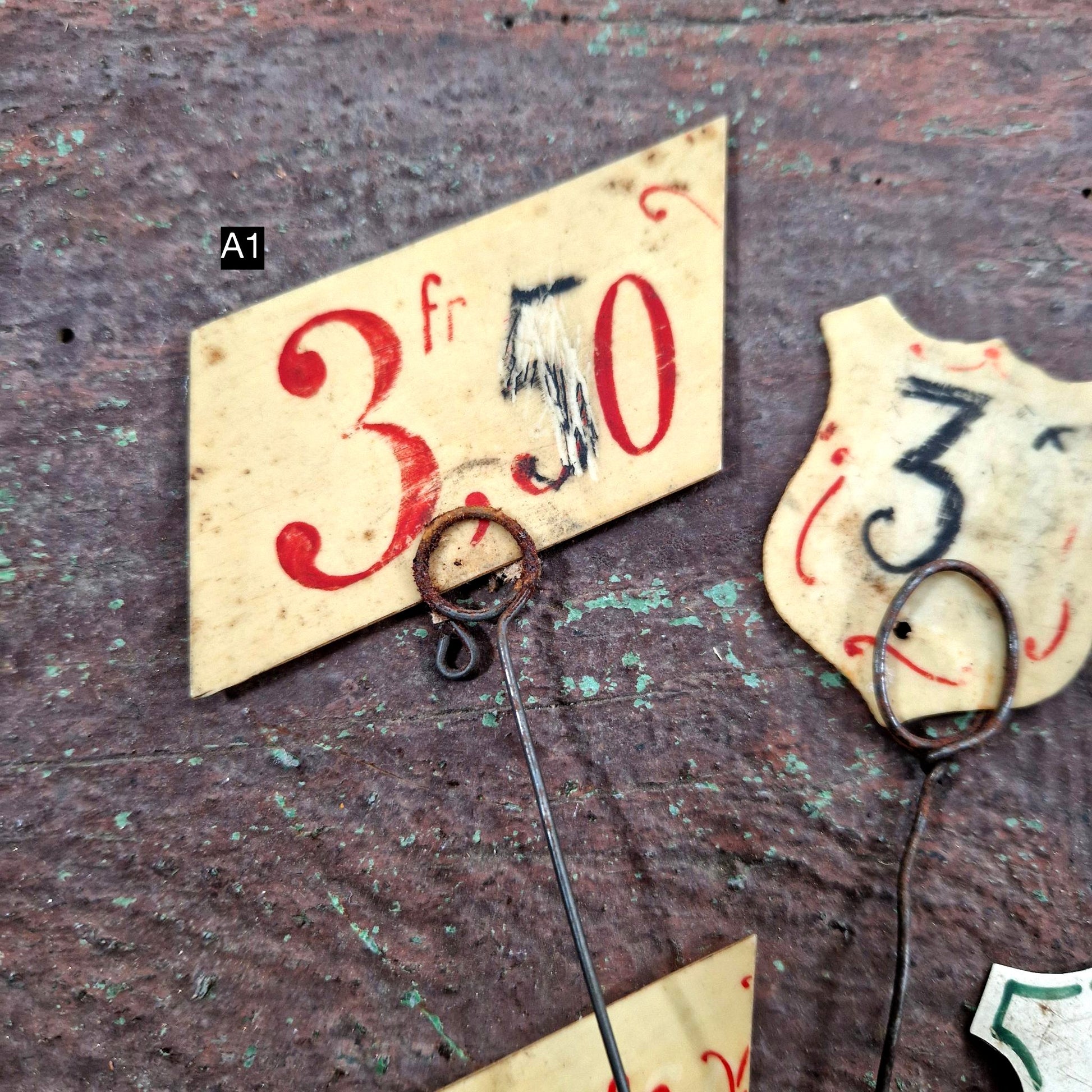 etiquette vitrine celluloid prix