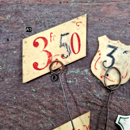 etiquette vitrine celluloid prix