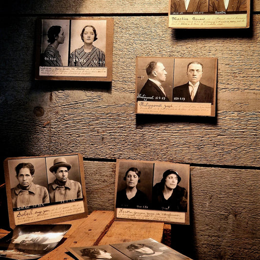 fiches criminelles police archives anciennes